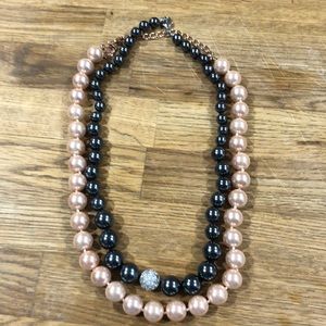 2 Faux Pearl Necklaces